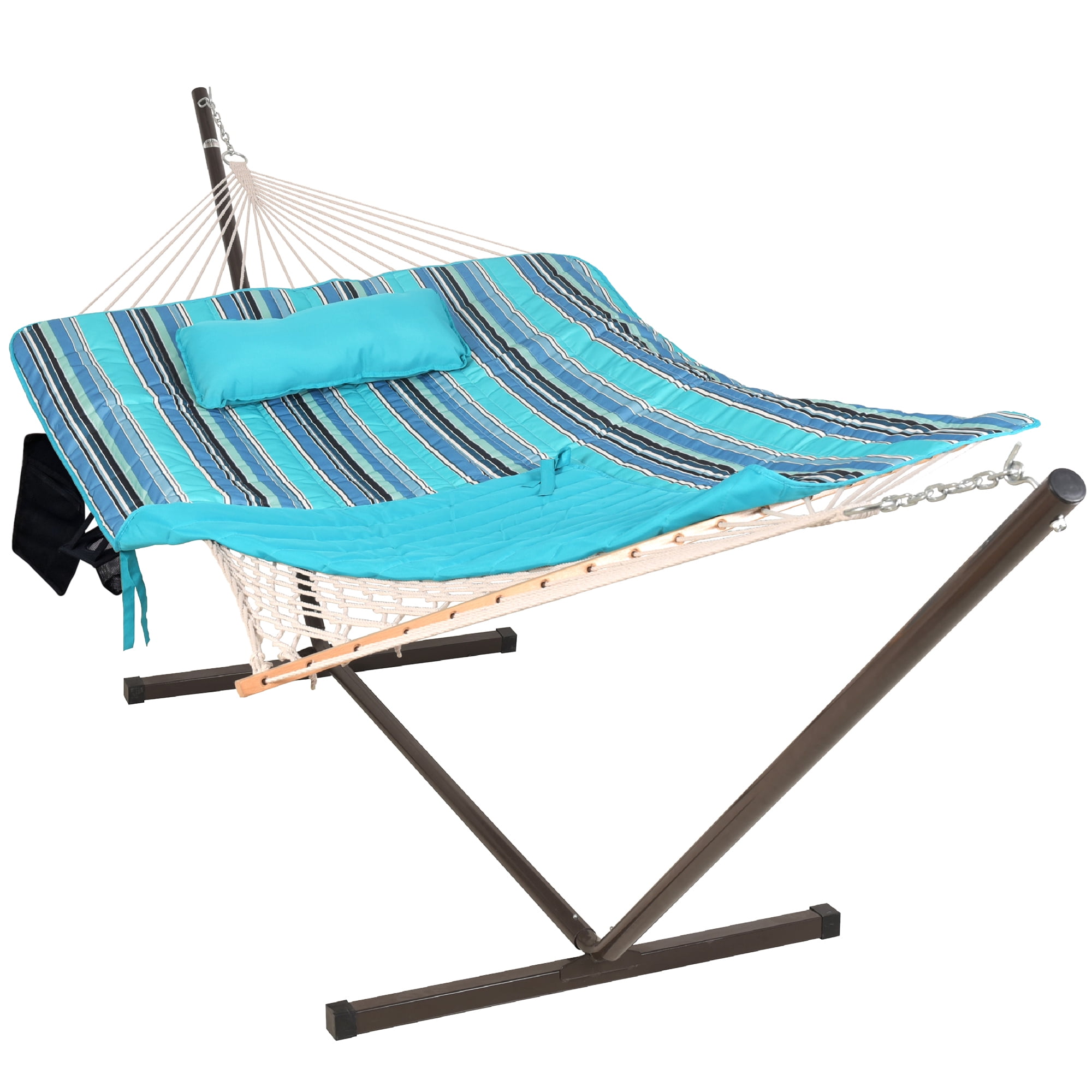 Lazy Daze Hammocks 12 Feet Steel Hammock Stand with Cotton Rope Hammock