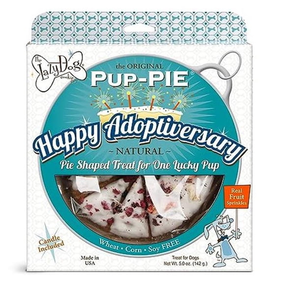 Lazy Dog Cookie 100928 5 oz The Original Pup-Pie Happy Adoption Day Dog Treat