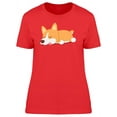 thumbnail image 1 of Lazy Dog Cute Welsh Corgi T-Shirt Women -Image by Shutterstock, Female Large, 1 of 2