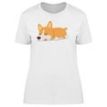 thumbnail image 1 of Lazy Dog Cute Welsh Corgi T-Shirt Women -Image by Shutterstock, Female Large, 1 of 2