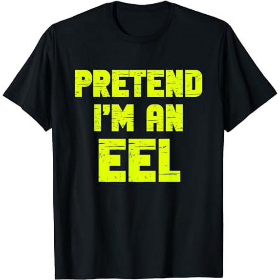Lazy Easy Pretend I'm An Eel Party Halloween Costume Simple T-Shirt