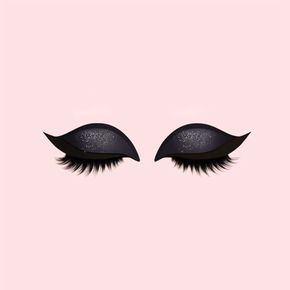 Lazy Eye Shadow Eyelash Patch, Eyeshadow Eyelash Makeup Decals, Waterproof Sweatproof 2-in-1 Eyelid Line Stickers, Precision Cut Reusable Eye Makeup Accessory