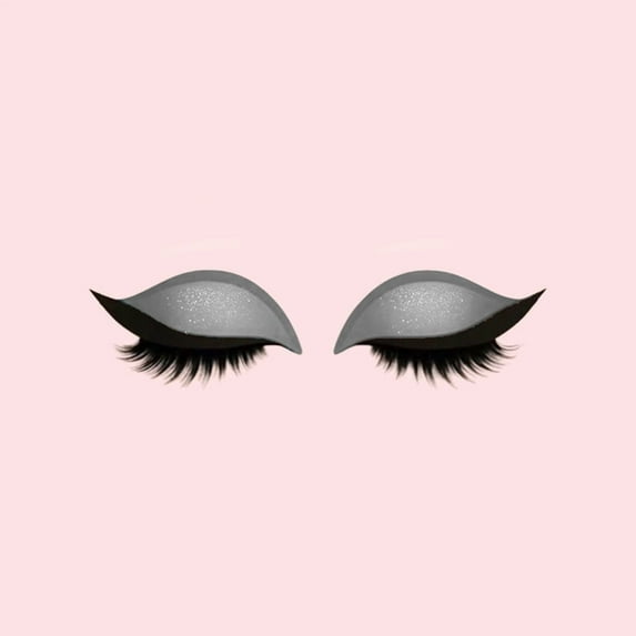 Lazy Eye Shadow Eyelash Patch, Eyeshadow Eyelash Makeup Decals, Waterproof Sweatproof 2-in-1 Eyelid Line Stickers, Precision Cut Reusable Eye Makeup Accessory