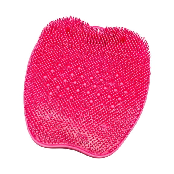 Lazy Foot Washer Shower Mat Large Massage Pad Non-Slip Suction Cup Exfoliating Scrubber Circulation Stimulator Odor Eliminator 28x24cm Bathroom Cleaning Tool