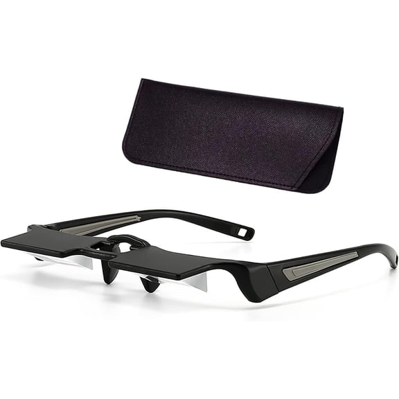 Lazy Glasses Laying Down Light Prism Glasses 90?Angle Prism Glasses Relaxer for Lying down Reading and Watching