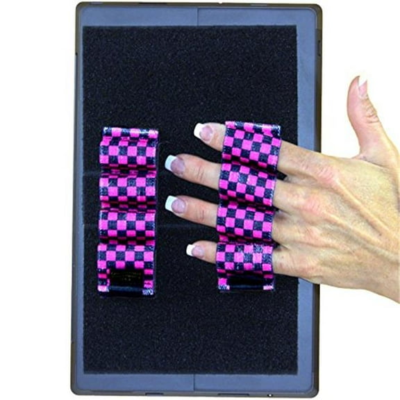 Lazy-Hands 201503 Heavy-Duty 4-Loop Grips for MS Surface - Black & Pink Checkers