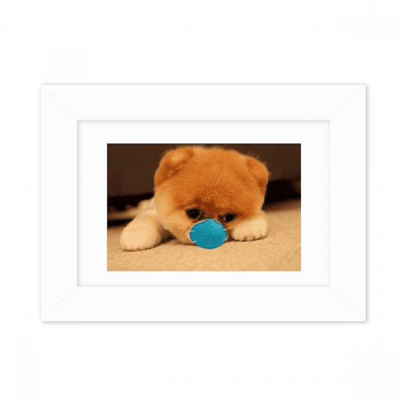 Lazy Head Lovely Pet Dog Expression Photo Mount Frame Picture Art Painting Desktop 5x7 inch