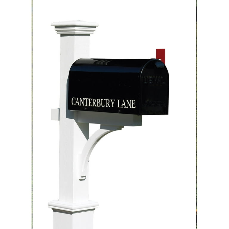 Lazy Hill Farm Designs Black Post-Mounted Bristol Mailbox Lazy Hill Farm Designs Black Post-Mounted Bristol Mailbox