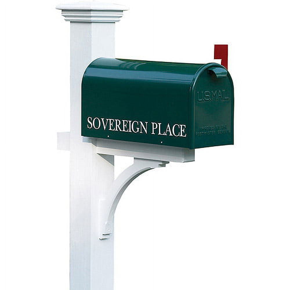 Lazy Hill Farm Designs Black Post-Mounted Bristol Mailbox Lazy Hill Farm Designs Black Post-Mounted Bristol Mailbox