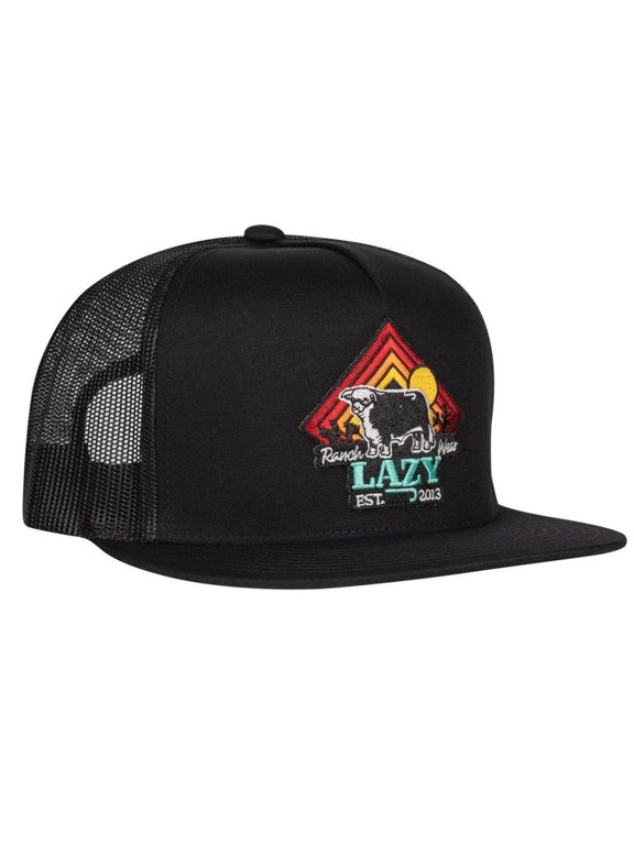 Lazy J Ranch Black Cactus Sunrise Classic Five Panel Trucker Hat