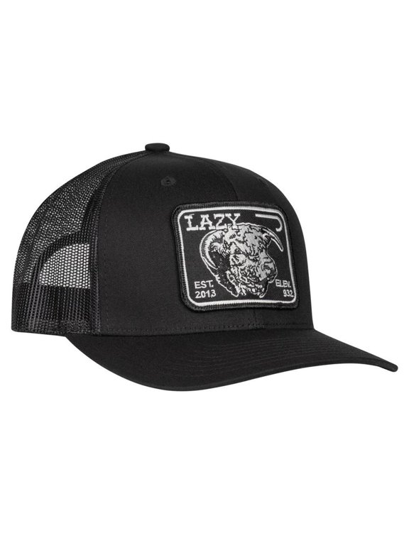 Lazy J Ranch Black Elevation Mid Profile Trucker Hat