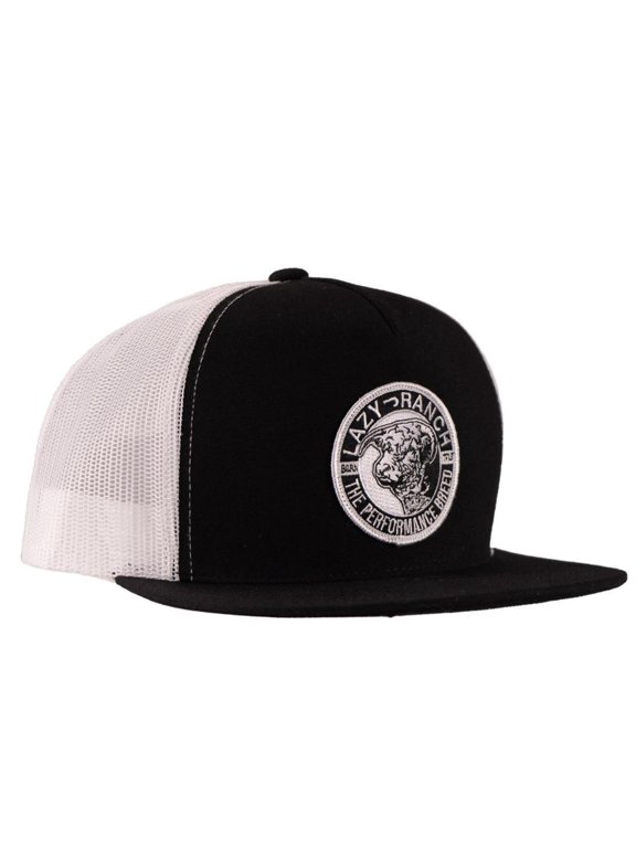 Lazy J Ranch Black White Performance Breed Classic Five Panel Trucker Hat