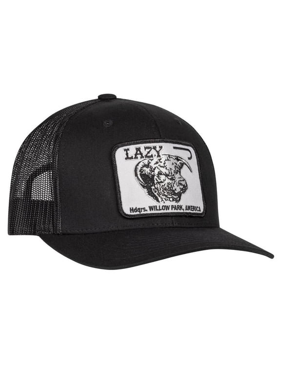Lazy J Ranch Black Willow Cattle Headquarters Mid Profile Trucker Hat