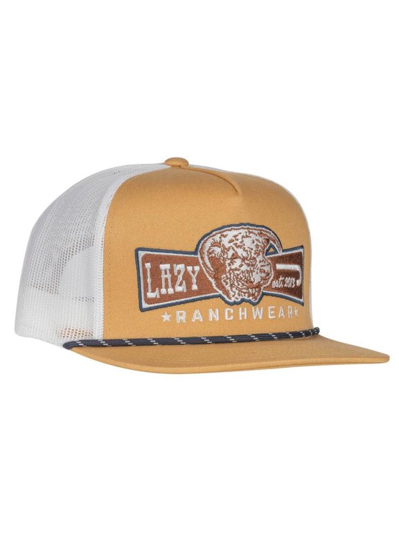 Lazy J Ranch Mustard White Diamond Banner Classic Rope Trucker Hat