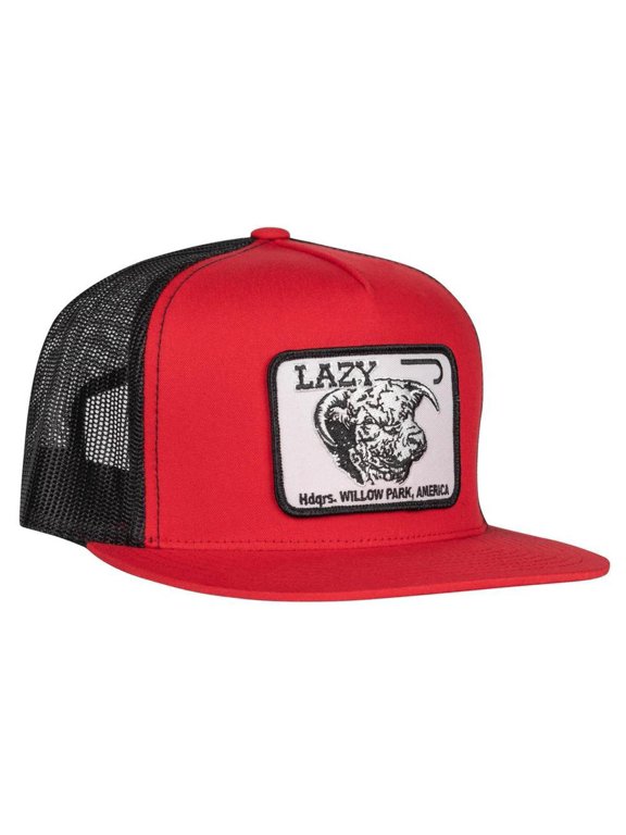 Lazy J Ranch Red Black Willow Cattle Headquarters Classic Five Panel Trucker Hat