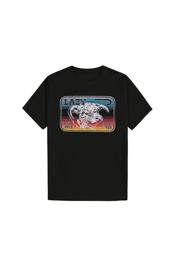 Lazy J Ranch Serape Elevation T-Shirt Cotton Graphic Soft And Comfortable All Size S-5Xl