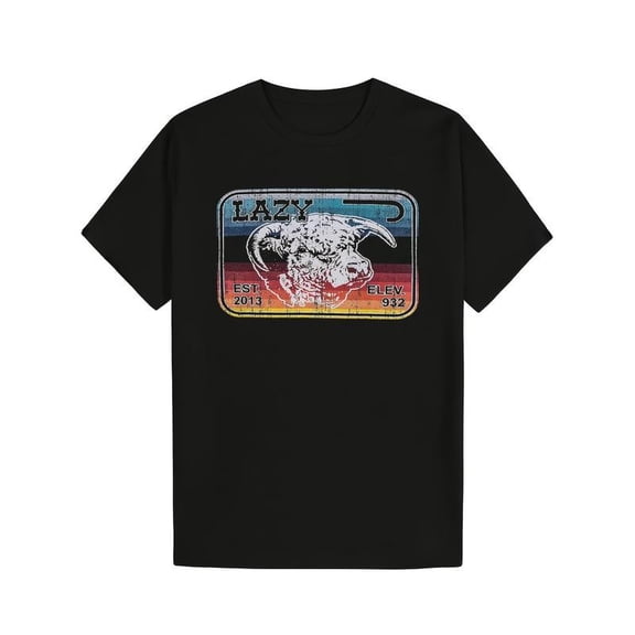Lazy J Ranch Serape Elevation T-Shirt Cotton Graphic Soft And Comfortable