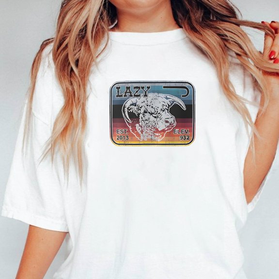 Lazy J Ranch Serape Elevation Western Style Graphic Design V60690 Unisex T-Shirt, up to 5XL