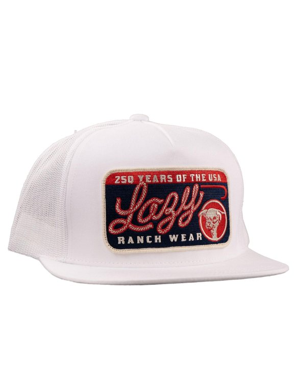 Lazy J Ranch White Heritage Classic Five Panel Trucker Hat