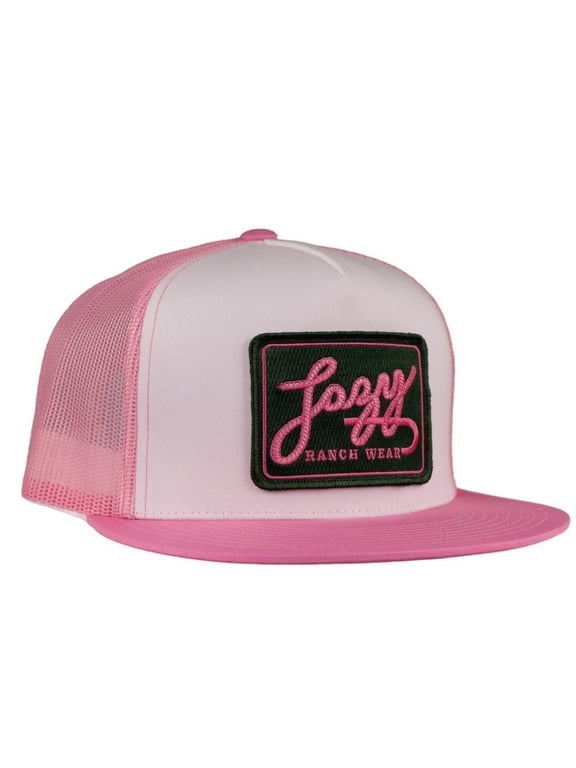 Lazy J Ranch White Pink Breakaway Classic Five Panel Trucker Hat