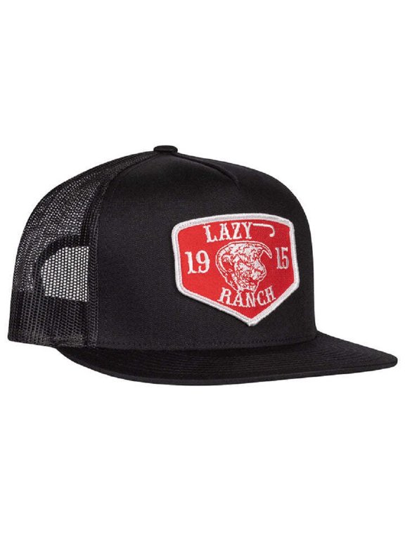 Ranch Black Red Ranch Classic Five Panel Trucker Hat