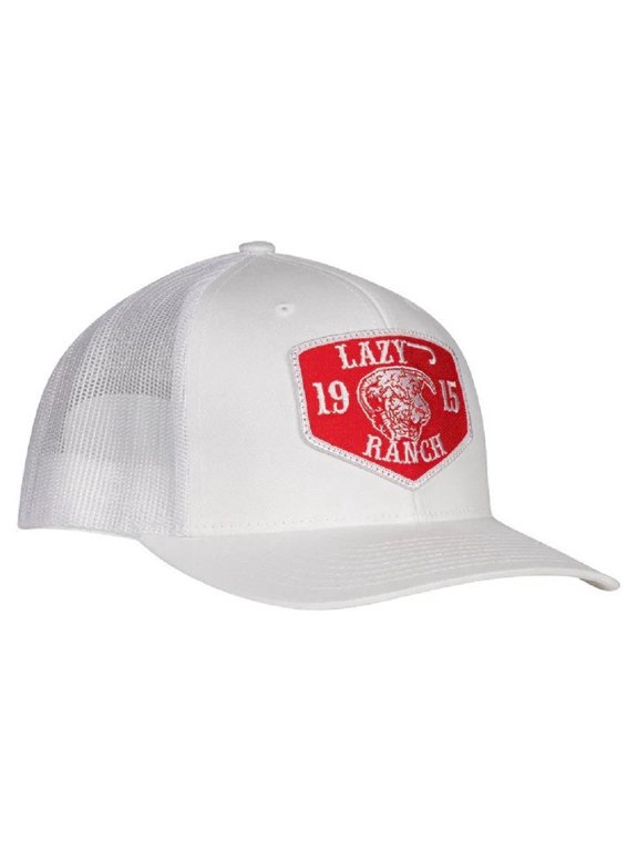 Ranch White Red Ranch Mid Profile Trucker Hat