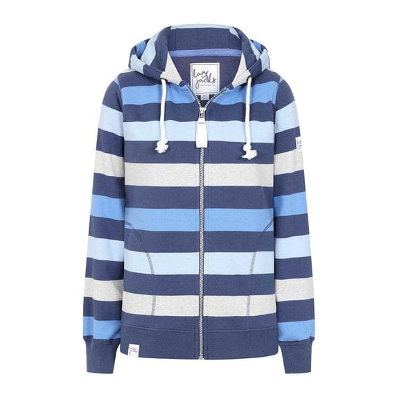 Lazy Jacks Womens Striped Full Zip Hoodie