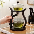 thumbnail image 1 of Lazy Kungfu Drip TeaPot, Heat Resistant Tea Set, Semi-Automatic Glass Teapot Suit for Magnetic Water Flow Wooden Glass Teapot Set$$Home Decor, Kitchen, & Other, 1 of 9