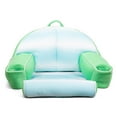 thumbnail image 1 of Big Joe Lazy Lounger No Inflation Needed Pool Float with Headrest and Footrest, Rolling Wave Aqua Double Sided Mesh, Quick Draining Fabric, 3.5 feet Lounger, 1 of 8