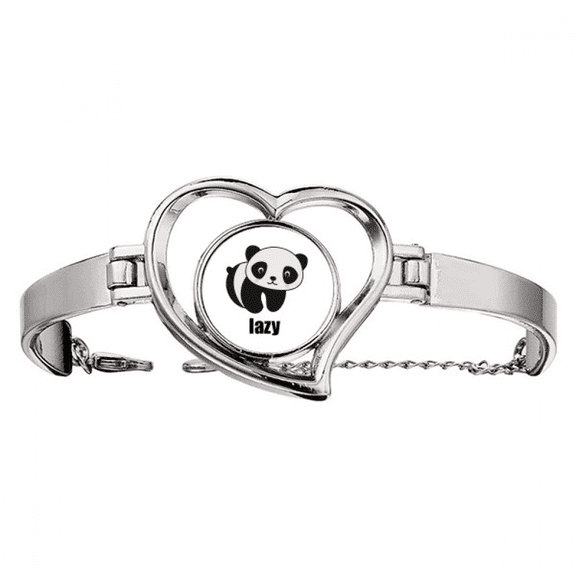 Lazy Lovely Cartoon Panda Cat Fat Bracelet Heart Jewelry Wire Bangle