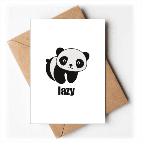 Lazy Lovely Cartoon Panda Cat Fat Greeting Cards You are Invited Invitations