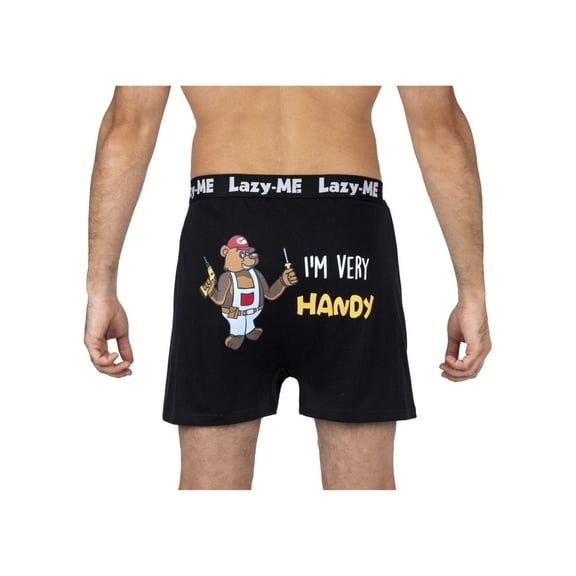 Lazy-Me Mens Funny Novelty Boxer Shorts, Black, I Can Drill You, I Can Drill Black, Size: 3X, Lazy Me
