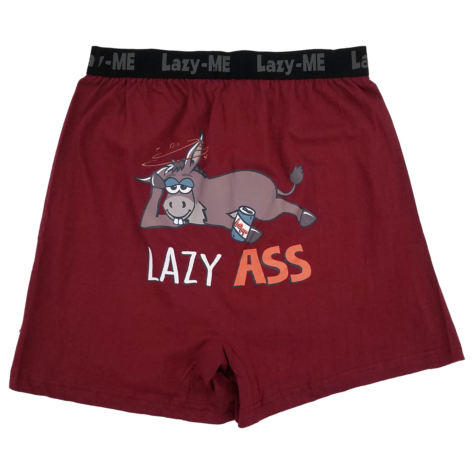 BRIEF INSANITY Plaid Donkey Boxer Briefs - Funny Novelty Underwear For Men & Women, Unisex Sizing