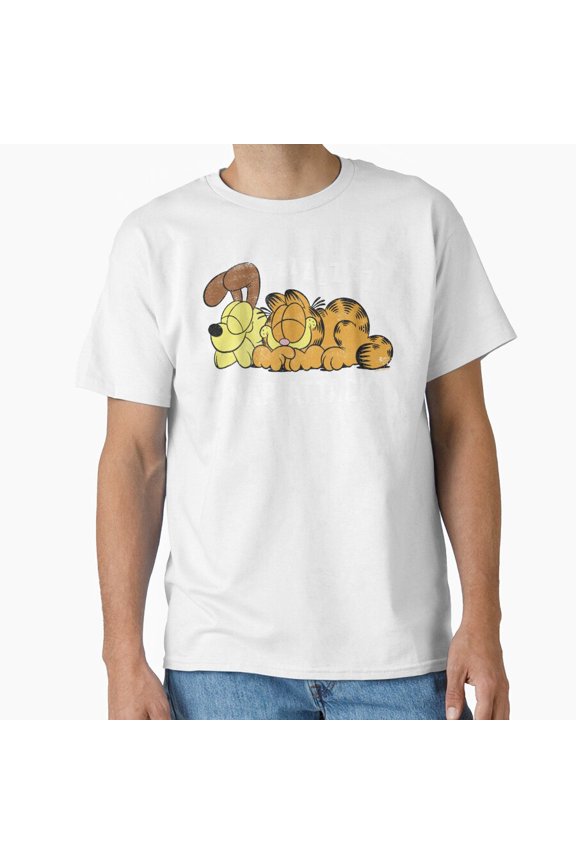 Lazy Monday Cat Nap Attack Zzzz Comic Character Snoozing Tee T-shirt