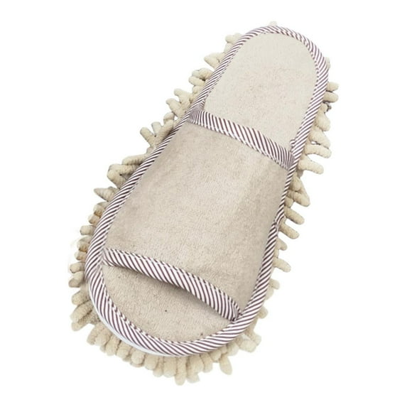 Lazy Mop Slippers Cleaning Shoes for Bathroom Floor Dust Dirt Cleaning Home Beige