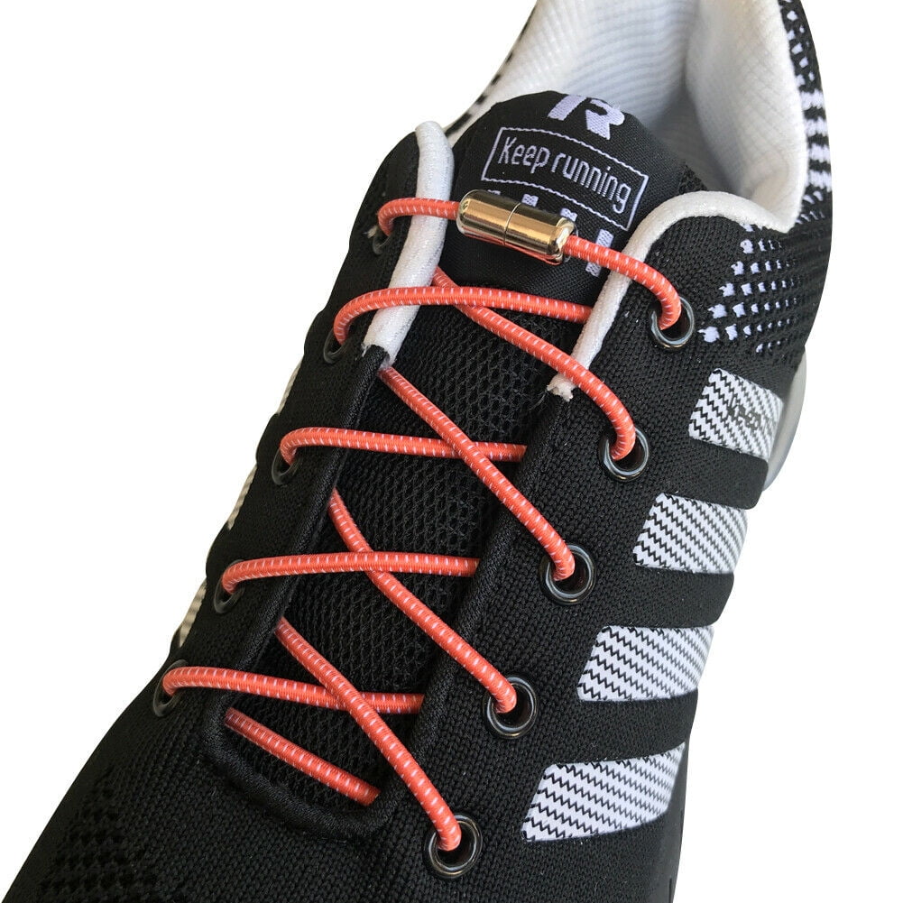Stringless Shoe Lazy No Tie Elastic Tieless Lock Shoe Laces Strings for Sneakers Kids ...