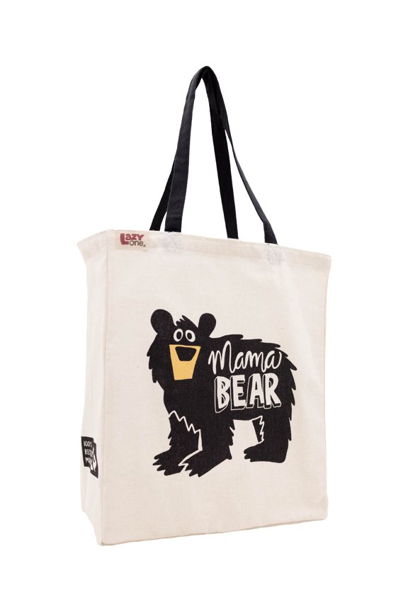 Canvas Tote Bag, Reusable Unisex Bag for Shopping, Travel, and Work (Mama Bear)
