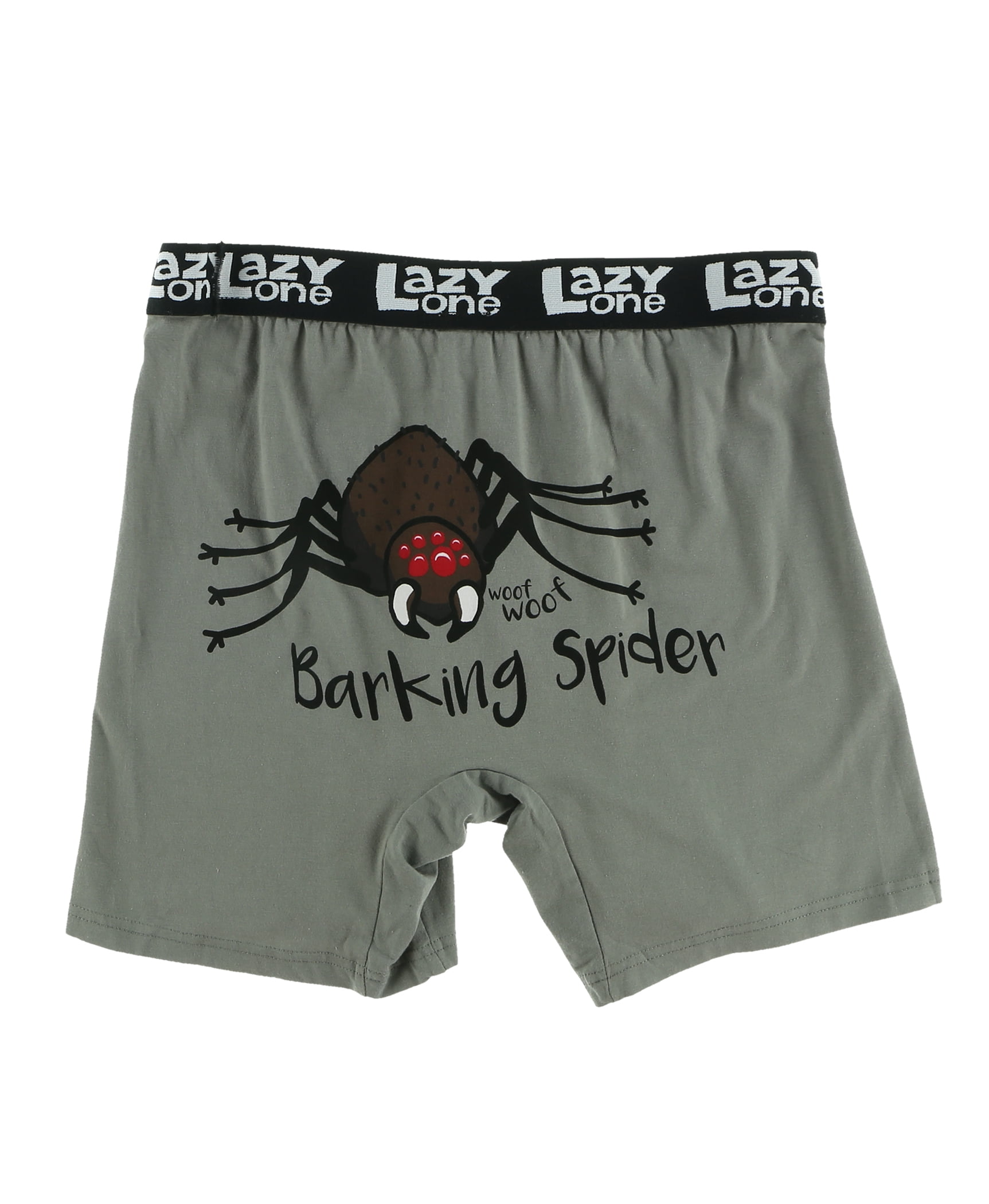 Lazy One Funny Animal Boxer Briefs for Men, Underwear for Men, Bugs,  Insects (Barking Spider, X-Large)