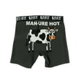 thumbnail image 1 of Lazy One Funny Animal Boxer Briefs for Men, Underwear for Men, Cow, Farm (Man-ure Hot, Small), 1 of 7