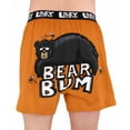 thumbnail image 1 of Lazy One Funny Animal Boxers, Novelty Boxer Shorts, Humorous Underwear, Gag Gifts for Men (Bear Bum Orange, Small), 1 of 6