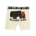 thumbnail image 1 of Lazy One Funny Boxer Briefs for Men, Underwear for Men, Truck, Log (Unloading Timber, X-Large), 1 of 6