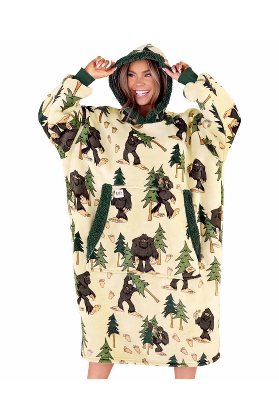 Oversized Blanket Hoodie, Comfortable Sleepwear, Oversized Hoodies for Women and Men, One Size Fits All Wearable Blankets (Bigfoot)