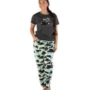 Lazy One Womens Pajama Set, Short Sleeves with Cute Prints, Relaxed Fit, Bearly Awake