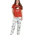 thumbnail image 1 of Lazy One Women's Pajama Set, Short Sleeves with Cute Prints, Relaxed Fit, Dark Green Fetching Tired, Labradoodle, 1 of 7