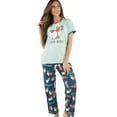 thumbnail image 1 of Lazy One Women's Pajama Set, Short Sleeves with Cute Prints, Relaxed Fit, Loafin' Around, 1 of 6