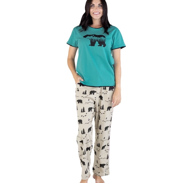 Lazy Color Block Pajama Set for Women