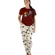Lazy One Womens Pajama Set, Short Sleeves with Cute Prints, Relaxed Fit, Rise & Shine Chicken