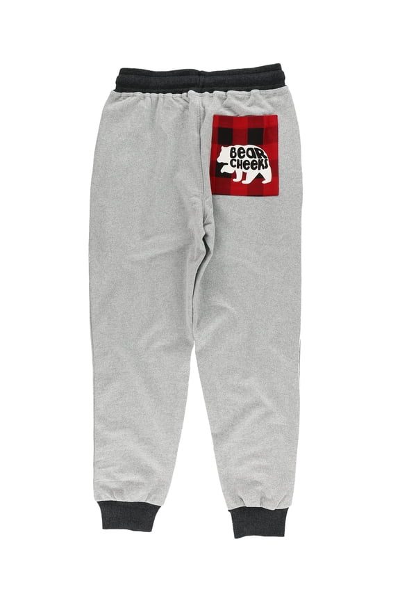 Youth Joggers, Comfy Pajama Pants for Kids (Bear Cheeks, 12)