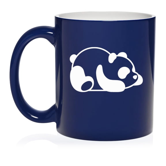 Lazy Panda Ceramic Coffee Mug Tea Cup Gift for Her, Him, Friend, Coworker, Wife, Husband (11oz Blue)