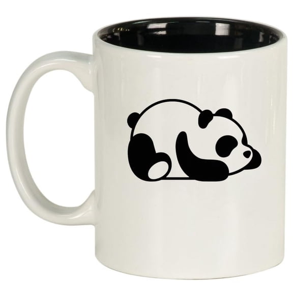 Lazy Panda Ceramic Coffee Mug Tea Cup Gift for Her, Him, Friend, Coworker, Wife, Husband (11oz White)